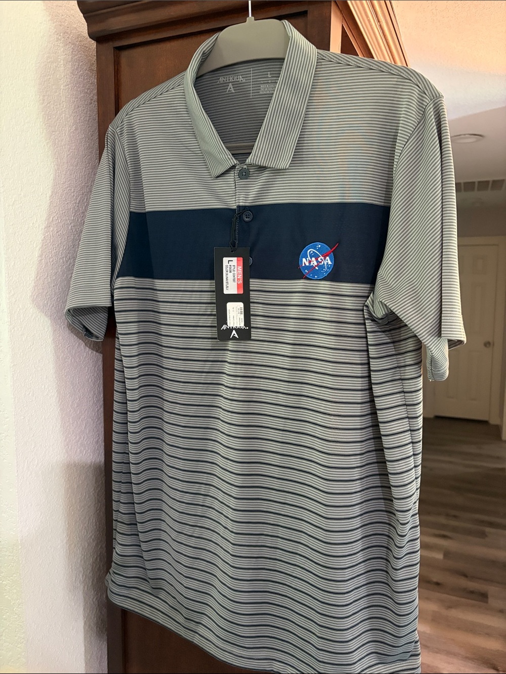 Men’s large NASA insignia polo shirt